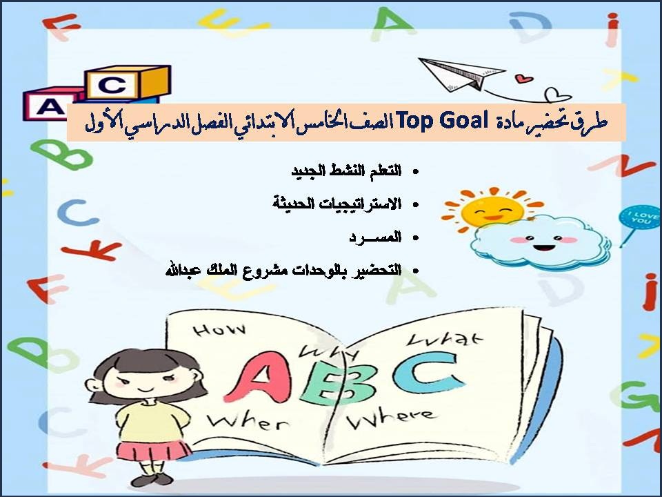 كتاب مادة 1 Top Goal الصف الخامس الابتدائي الفصل الدراسي الاول كتاب مادة 1 Top Goal الصف الخامس الابتدائي الفصل الدراسي الاول