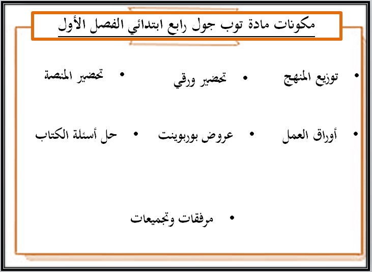 كتاب مادة Top Goal الصف الرابع الابتدائي الفصل الدراسي الاول كتاب مادة Top Goal الصف الرابع الابتدائي الفصل الدراسي الاول