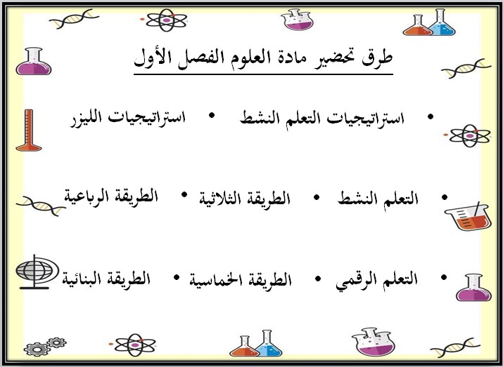 خطة التعليم الأسبوعية علوم خطة التعليم الأسبوعية علوم