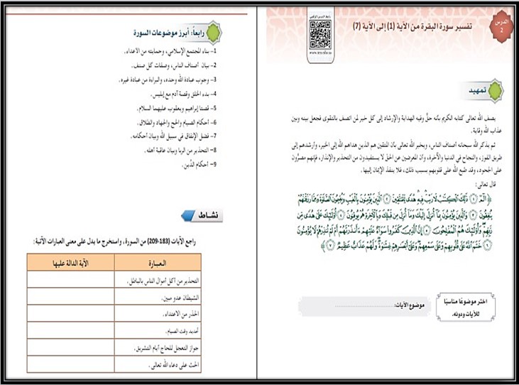 خطة التعلم الأسبوعية تفسير 2 ثالث ثانوي مسارات الترم الأول خطة التعلم الأسبوعية تفسير 2 ثالث ثانوي مسارات الترم الأول