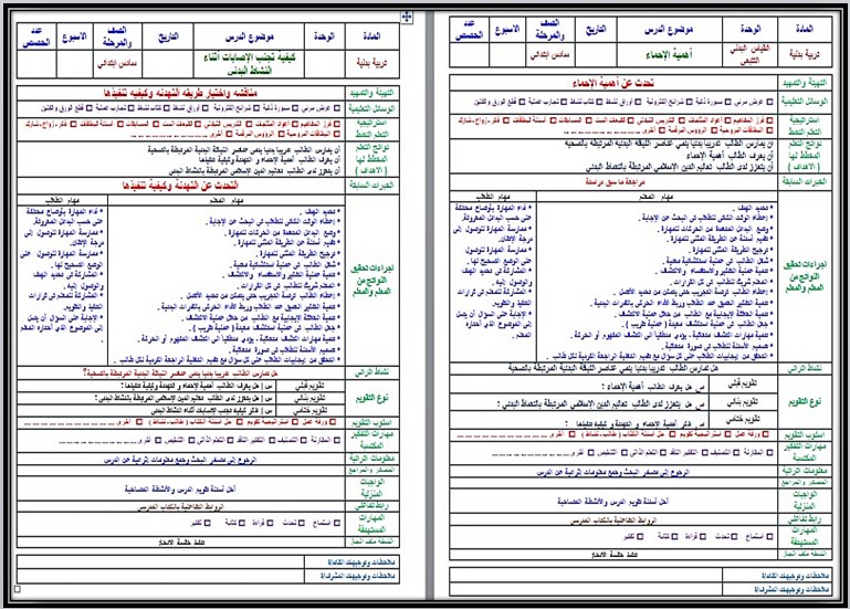 خطة التعلم الأسبوعية للتربية البدنية سادس ابتدائي الترم الثاني خطة التعلم الأسبوعية للتربية البدنية سادس ابتدائي الترم الثاني