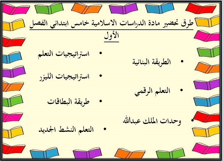 تحضير منصة مدرستي الدراسات الاسلامية الصف الخامس الابتدائي الفصل الأول تحضير منصة مدرستي الدراسات الاسلامية الصف الخامس الابتدائي الفصل الأول