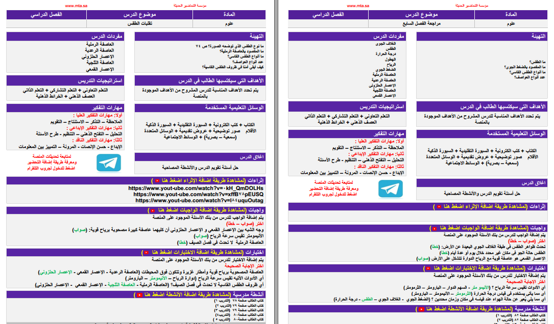 تحضير علوم تحضير علوم