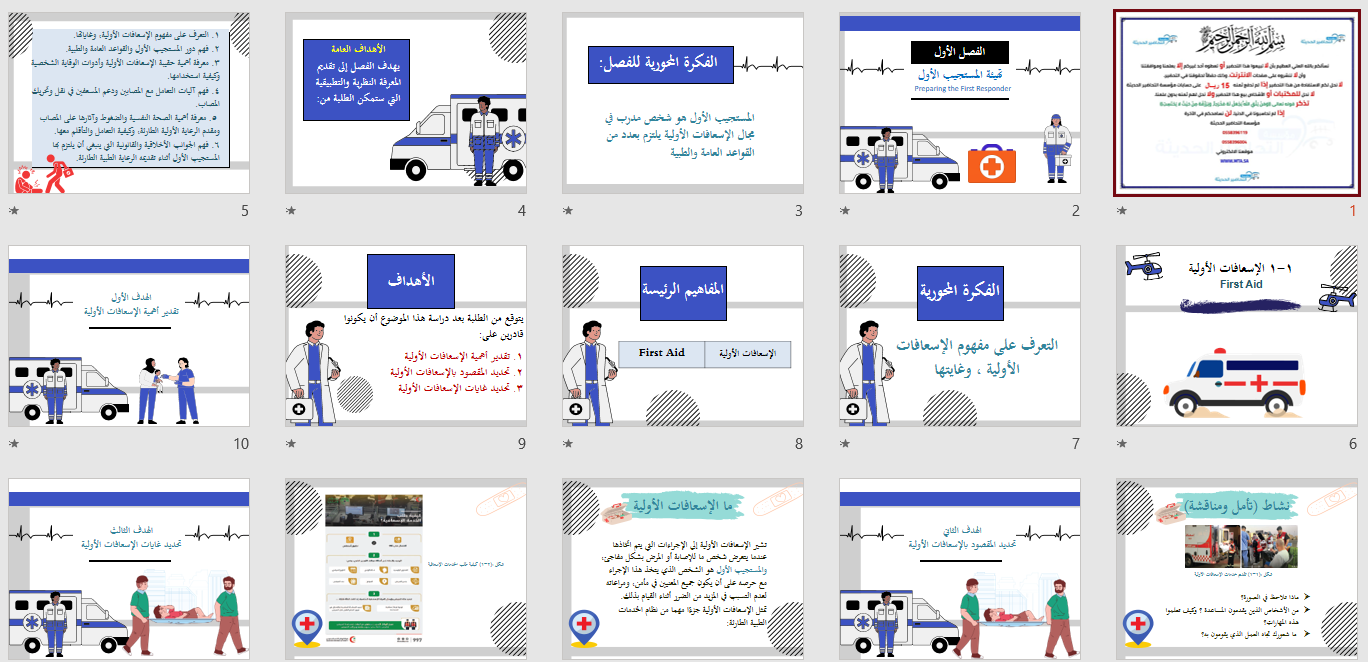 مادة الاسعافات الأولية مادة الاسعافات الأولية