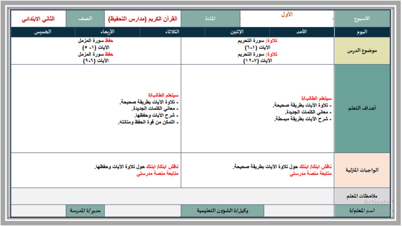 الفهم القرائي قرآن حفظ ثاني ابتدائي الفهم القرائي قرآن حفظ ثاني ابتدائي