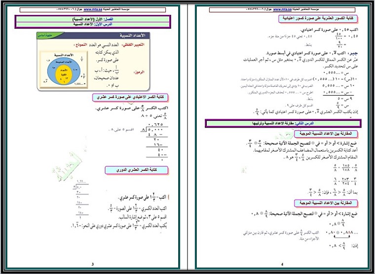 اوراق عمل رياضيات ثانى متوسط الفصل الأول