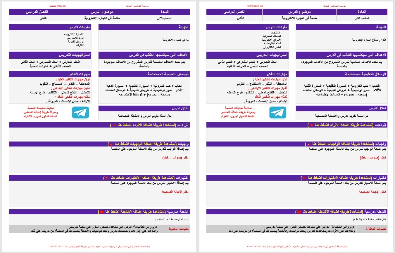 توزيع الحاسب الآلى ثالث متوسط الفصل الثاني