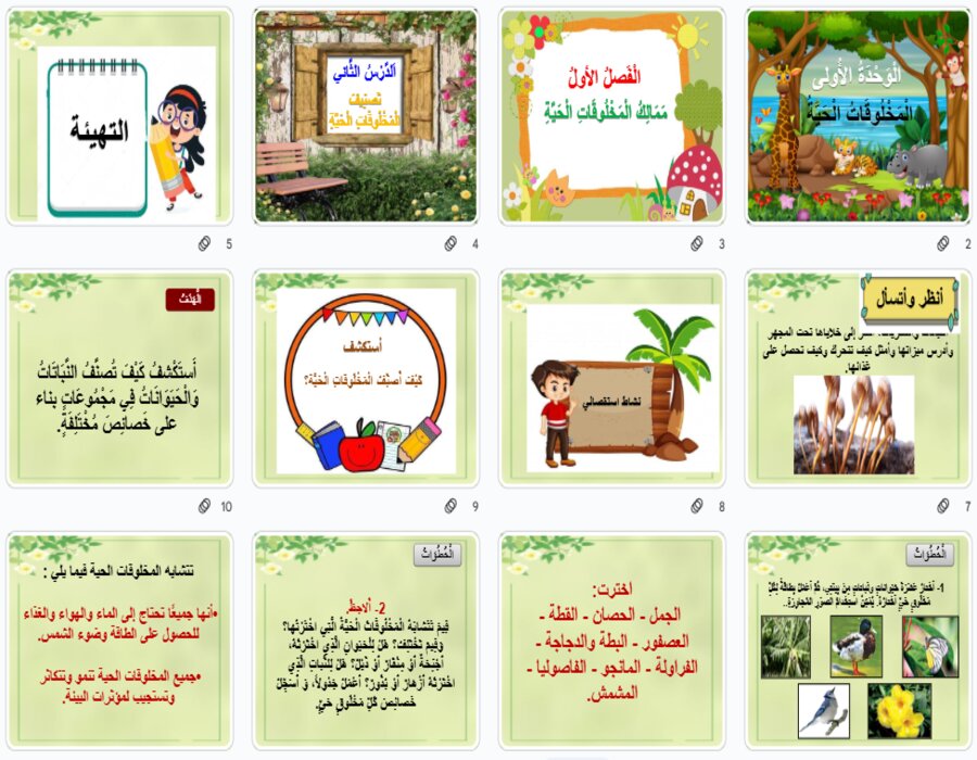 توزيع العلوم الصف الرابع الإبتدائي الفصل الدراسي الاول