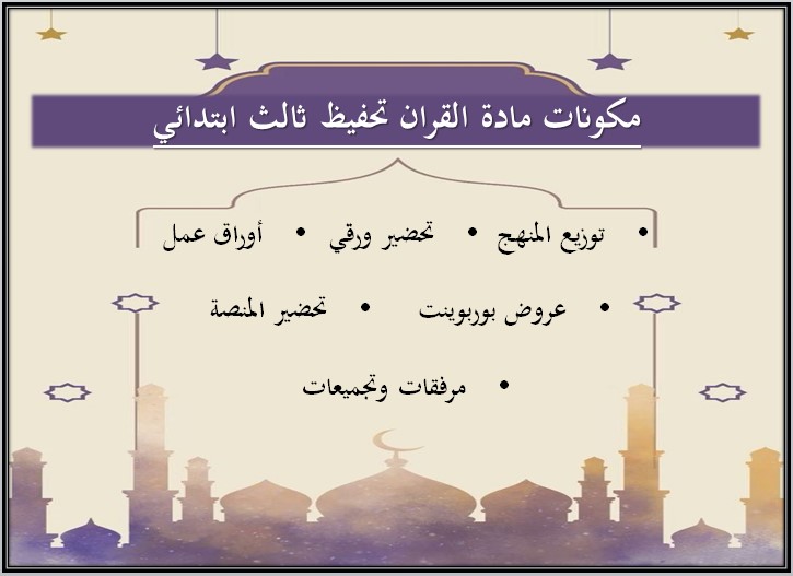 توزيع قرآن-تحفيظ الصف الثالث الابتدائي الفصل الدراسي الاول توزيع قرآن-تحفيظ الصف الثالث الابتدائي الفصل الدراسي الاول