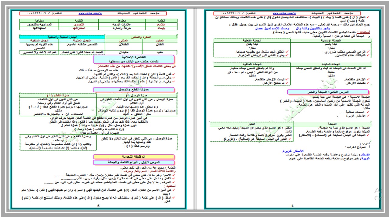 إختبارات لغتي الصف الرابع الإبتدائي الفصل الدراسي الاول 