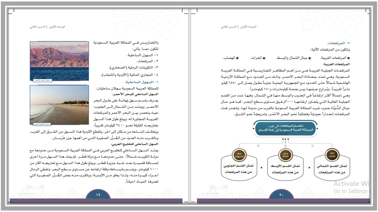 توزيع الاجتماعيات ثالث متوسط الفصل الدراسي الاول