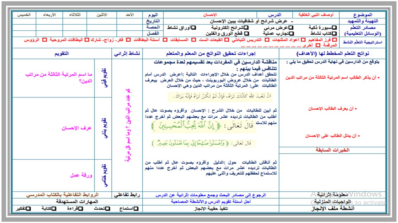 اوراق عمل مادة العلوم الدينية للصف الأول تعليم الكبيرات الفصل الدراسي الثاني