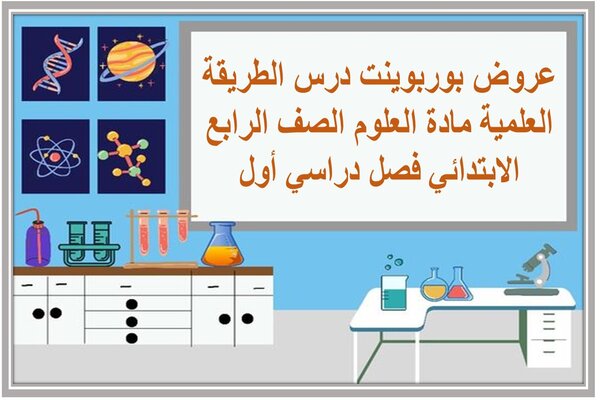 عروض بوربوينت درس الطريقة العلمية مادة العلوم الصف الرابع الابتدائي فصل دراسي أول 