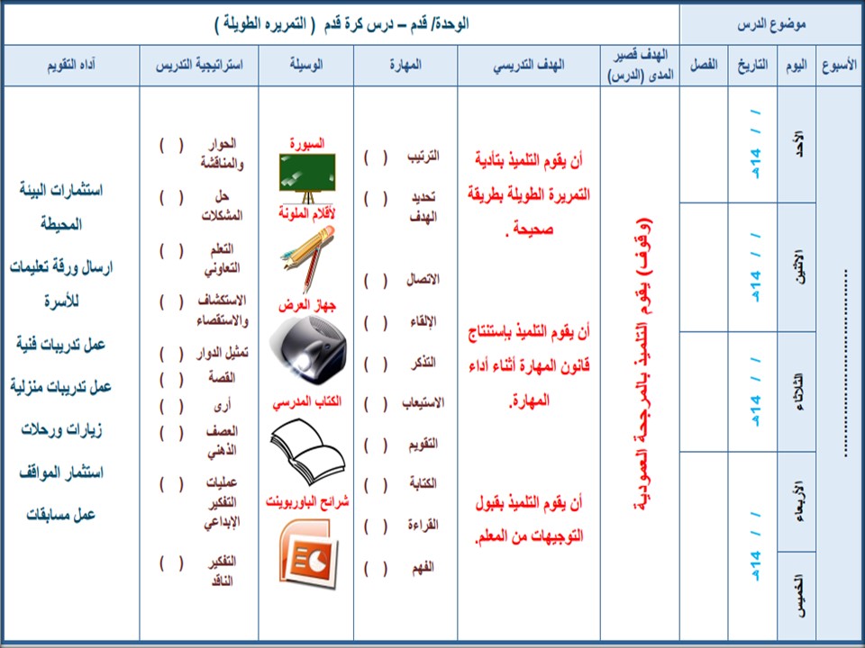 تحضير التربية الفكرية التربية البدنية صف ثانى متوسط الفصل الأول