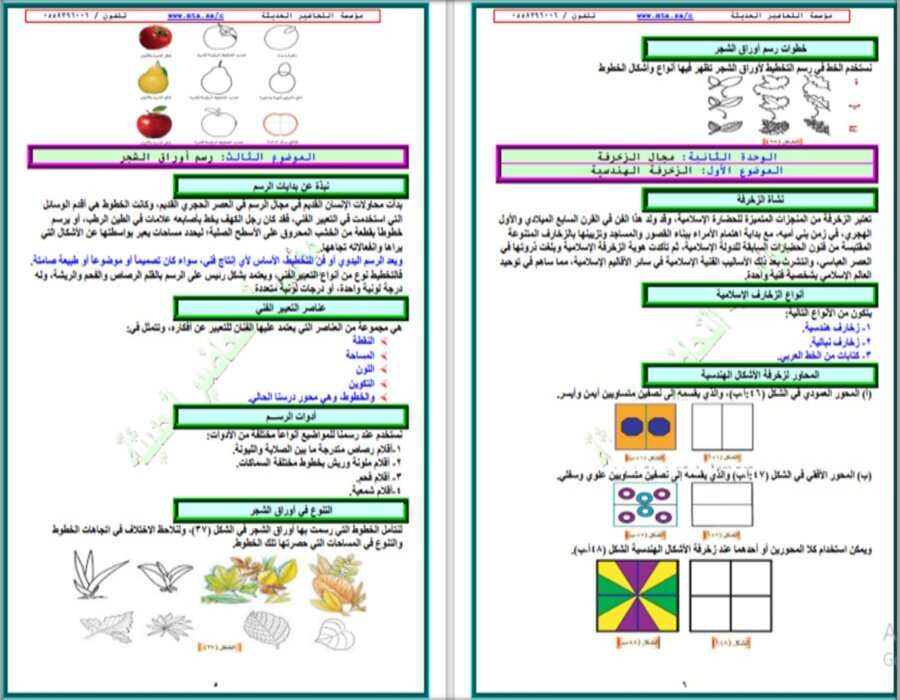 عروض بوربوينت لمادة التربية الفنية الصف الثالث الابتدائي فصل دراسي أول
