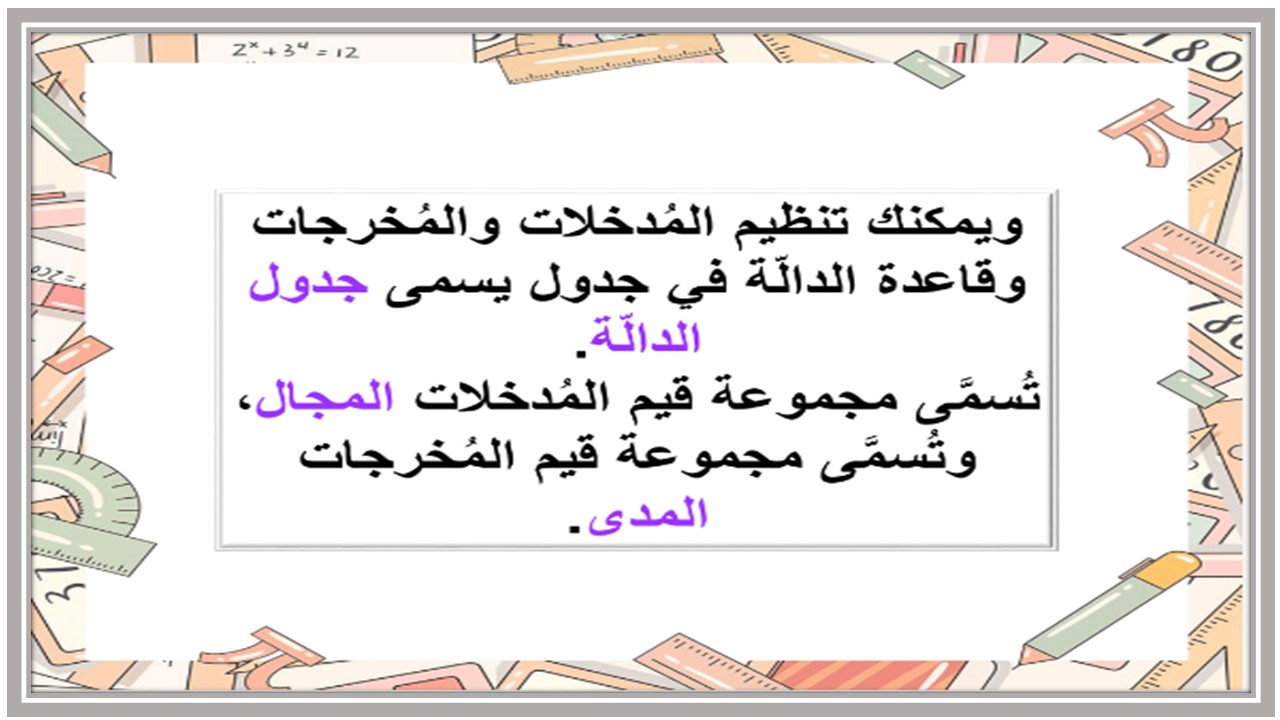 تحضير عين مادة الرياضيات أول متوسط فصل دراسي أول