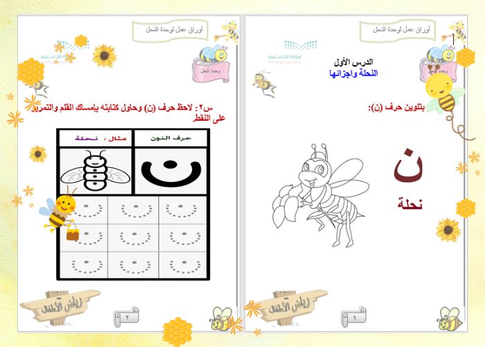 وحدة النحل رياض الاطفال