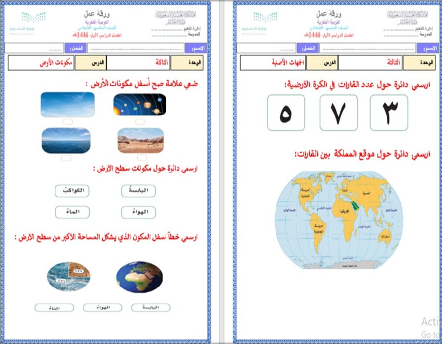 بوربوينت تربية فكرية التربية الأجتماعية الصف الخامس الابتدائى الفصل الدراسى الأول