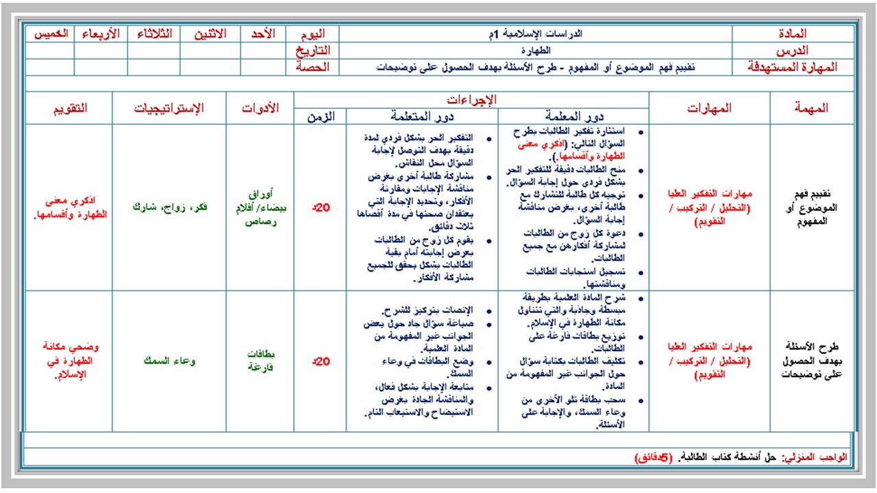 بوربوينت مادة الفقه الصف الأول متوسط الفصل الدراسى الأول 
