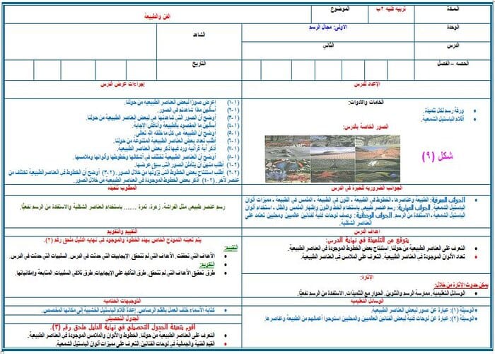 بوربوينت مادة التربية الفنية للصف الثانى الابتدائي فصل دراسي اول