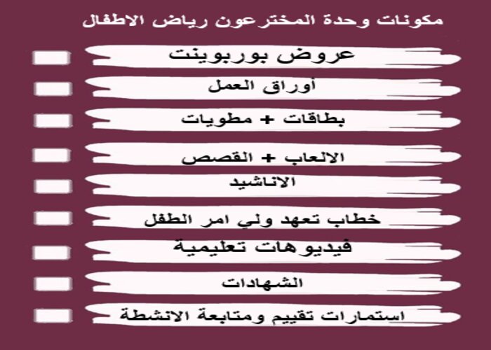 قوانين الحلقة وحدة المخترعين رياض أطفال