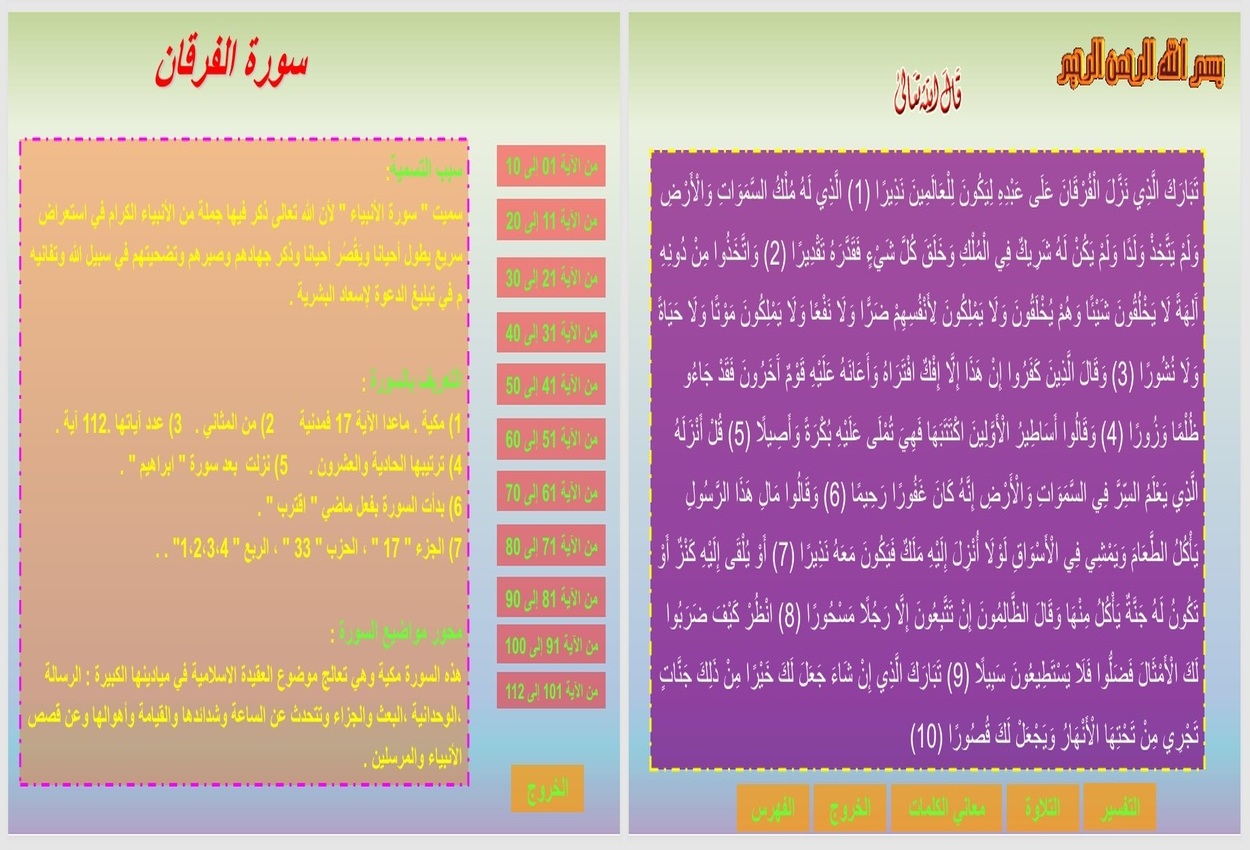 تحضير مادة القرآن الكريم الصف الثانى متوسط الفصل الدراسى الثانى