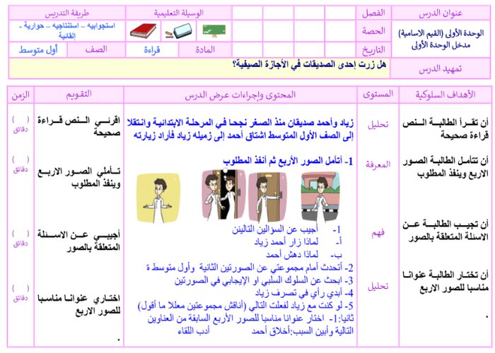 بوربوينت مادة لغتى للصف الاول المتوسط