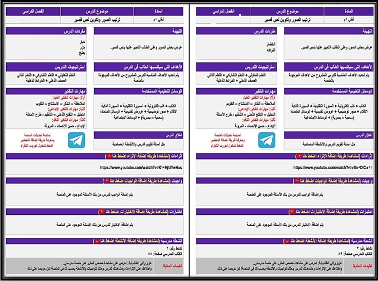 تحضير مادة لغتي للتربية الفكرية صف اول متوسط الفصل الثاني
