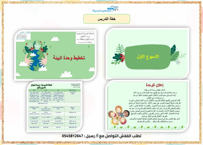 حلقة أنواع البيئة وحدة البيئة رياض اطفال