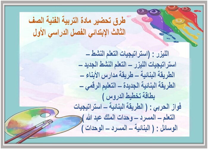 باوربوينت درس طباعة وحدات ذات ملامس مختلفة مادة التربية الفنية الصف الثالث الإبتدائي الفصل الدراسي الأول