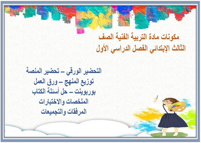 باوربوينت درس طباعة وحدات ذات ملامس مختلفة مادة التربية الفنية الصف الثالث الإبتدائي الفصل الدراسي الأول