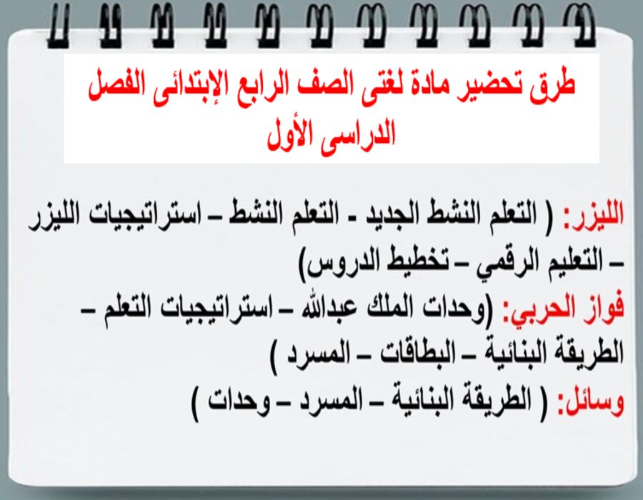 حل اسئلة مادة لغتى الصف الرابع الإبتدائى الفصل الدراسى الأول