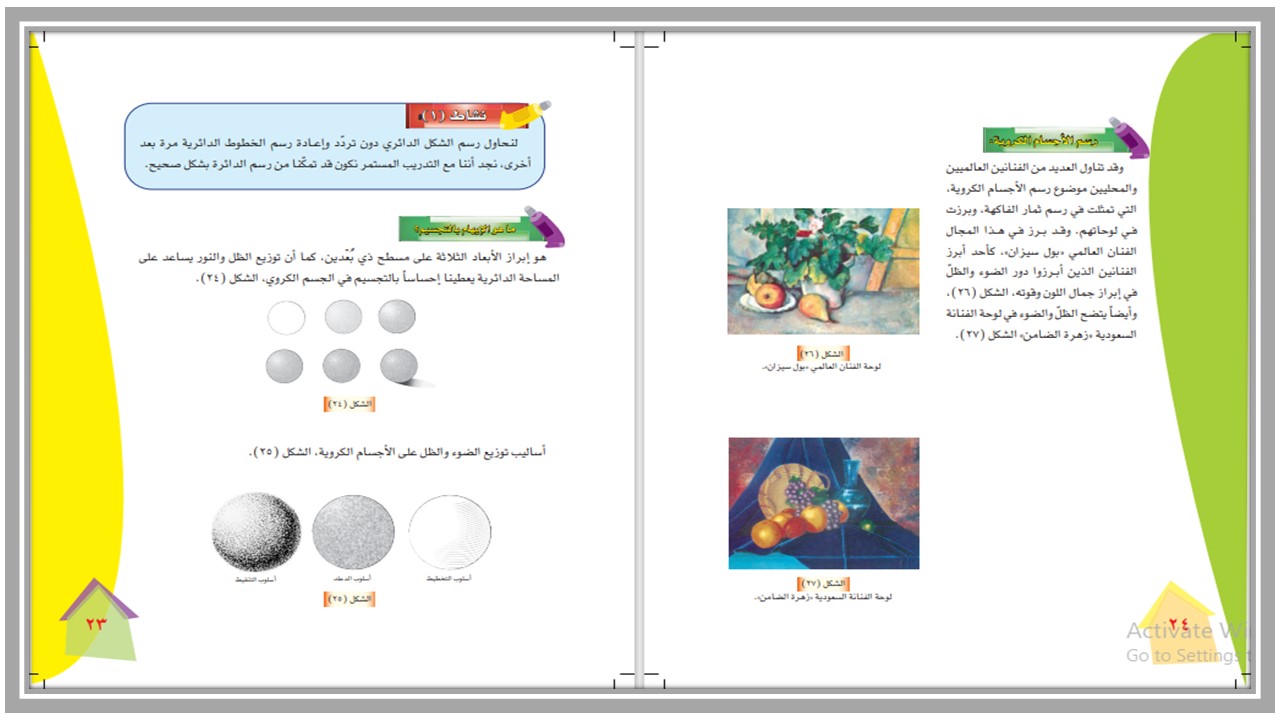 منصة مدرستي لمادة تربية فنية صف رابع إبتدائي فصل دراسي اول