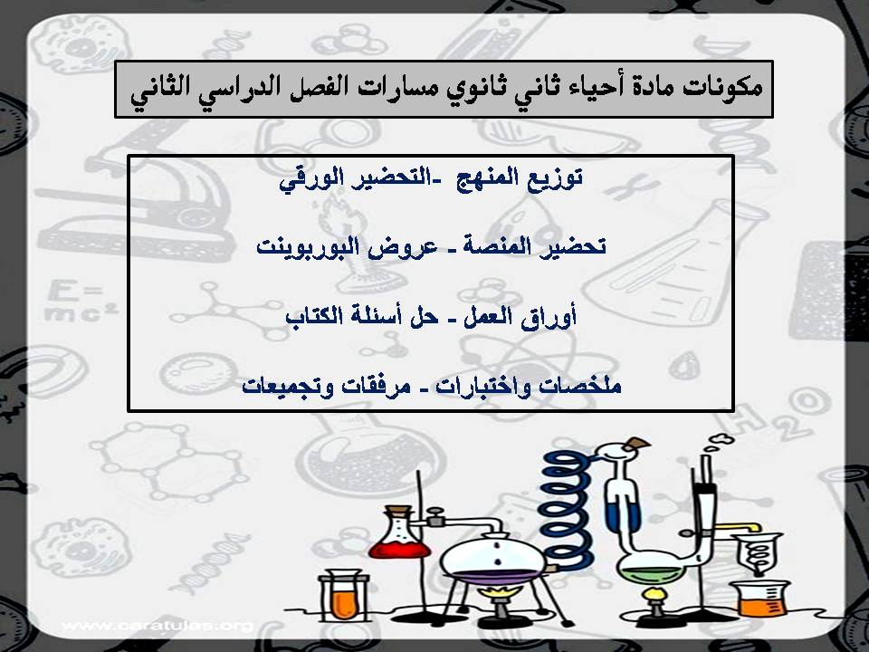 أوراق عمل أحياء ثاني ثانوي مسارات الفصل الدراسي الثاني