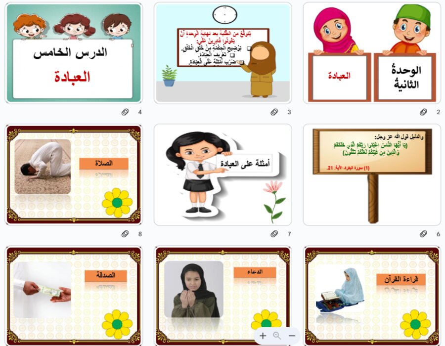 بور بوينت مادة الدراسات الإسلامية الصف الثاني الابتدائي الفصل الدراسي اول