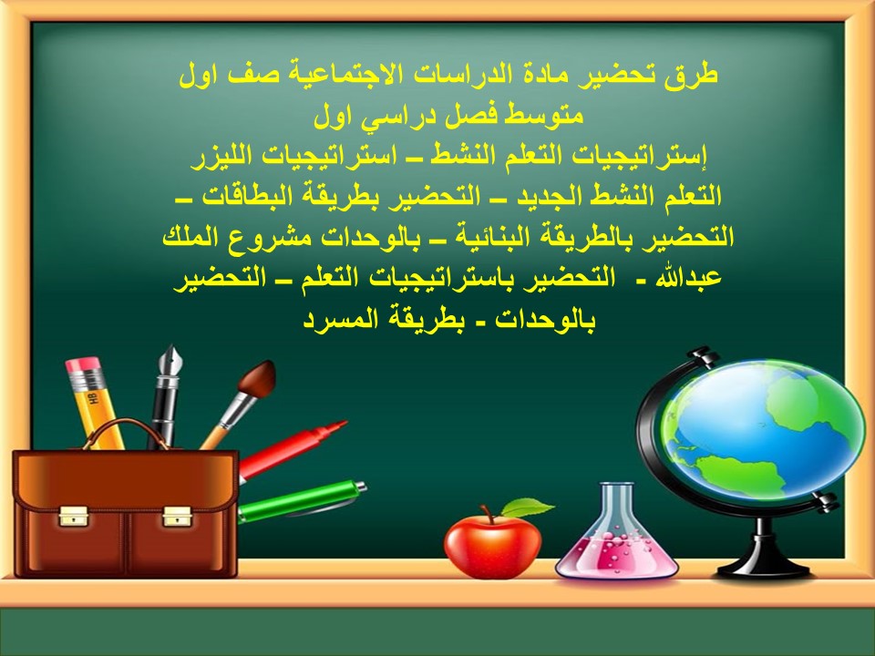 بور بوينت مادة الدراسات الاجتماعية صف اول متوسط فصل دراسي اول