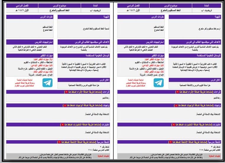 بوربوينت مادة الرياضيات الصف أول ابتدائي تربية فكرية فصل دراسي اول