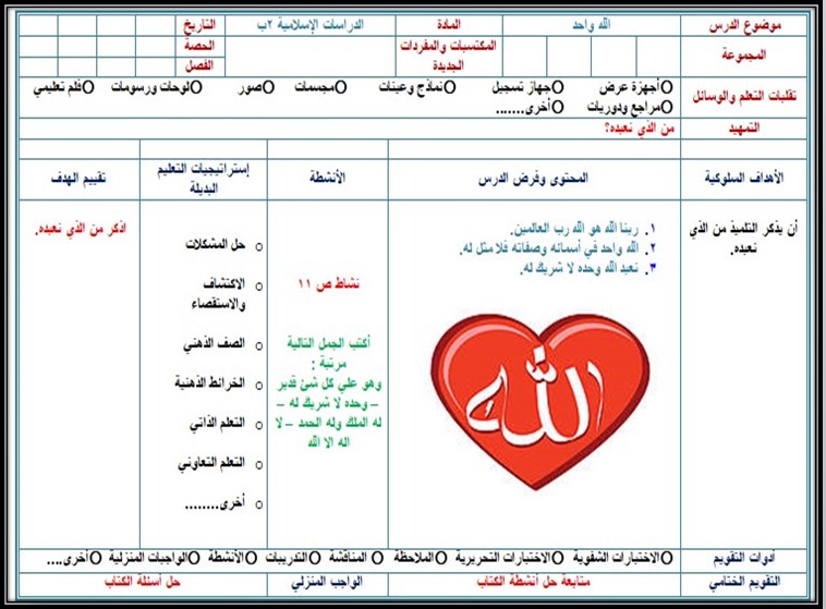 حل أسئلة مادة دراسات إسلامية الصف الثاني الابتدائي الفصل الدراسي اول