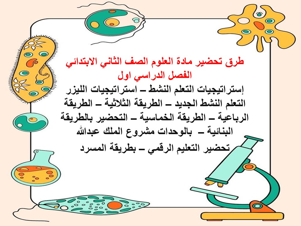 حل اسئلة مادة العلوم الصف الثاني الابتدائي الفصل الدراسي اول