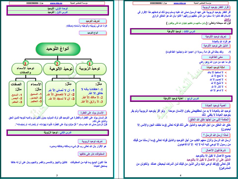 مهارات مادة الدراسات الإسلامية الصف الرابع الابتدائي فصل دراسي أول