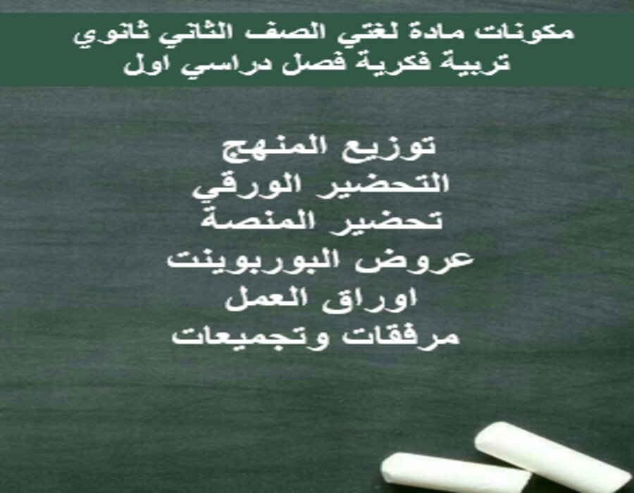 أوراق عمل لغتي الصف الثاني ثانوي تربية فكرية فصل دراسي اول