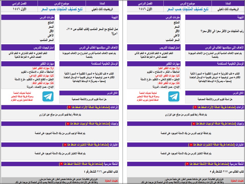 أوراق عمل لمادة رياضيات الصف الثالث ثانوي تربية فكرية فصل دراسي اول