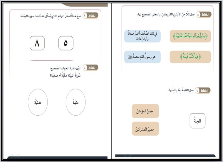 بوربوينت التربية الإسلامية السادس الابتدائي تربية فكرية فصل دراسي أول