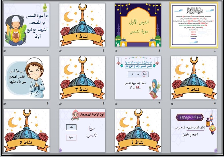 بوربوينت التربية الاسلامية للصف الثاني متوسط تربية فكرية فصل دراسي أول