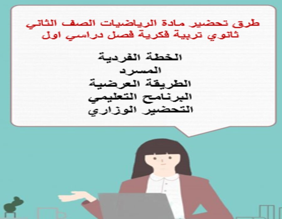 بوربوينت الرياضيات الصف الثاني ثانوي تربية فكرية فصل دراسي اول