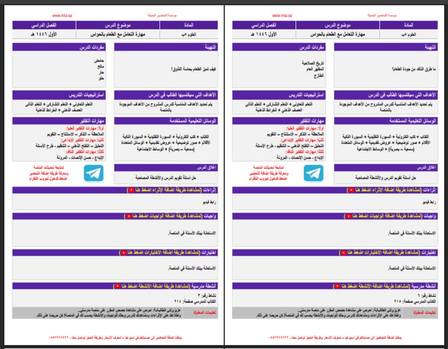 بوربوينت لمادة العلوم الصف الخامس الابتدائي تربية فكرية فصل دراسي اول