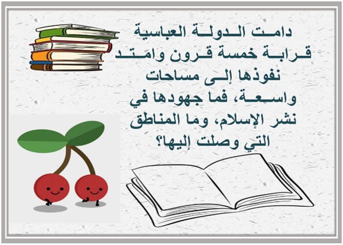 تحضير درس امتداد الدولة العباسية الدراسات الاجتماعية ثاني متوسط فصل دراسي اول 