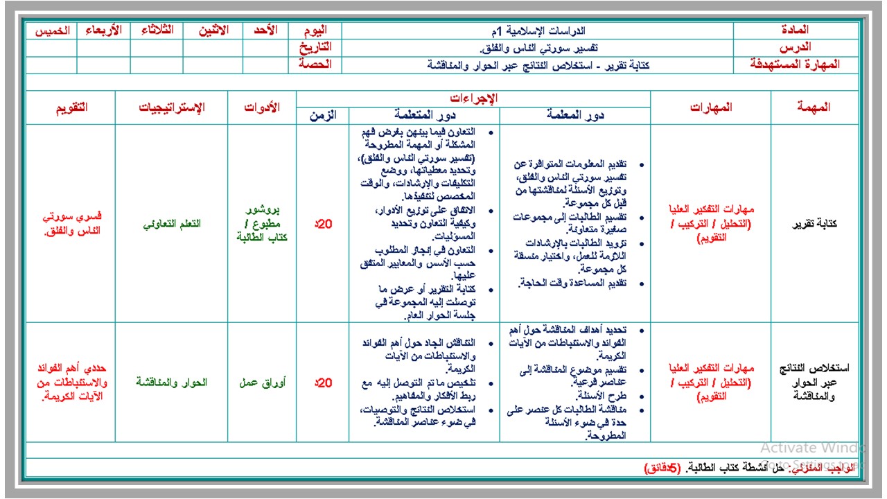 حل أسئلة مادة الدراسات الاسلامية أول متوسط فصل دراسي اول