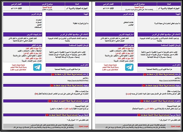 ورق عمل المهارات الحياتية والاسرية ثاني متوسط فصل ثالث ورق عمل المهارات الحياتية والاسرية ثاني متوسط فصل ثالث