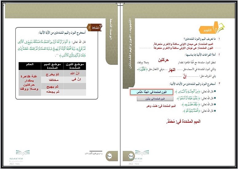 بوربوينت مادة القرآن الكريم وتجويده للصف الخامس الابتدائي الفصل الدراسي الثالث